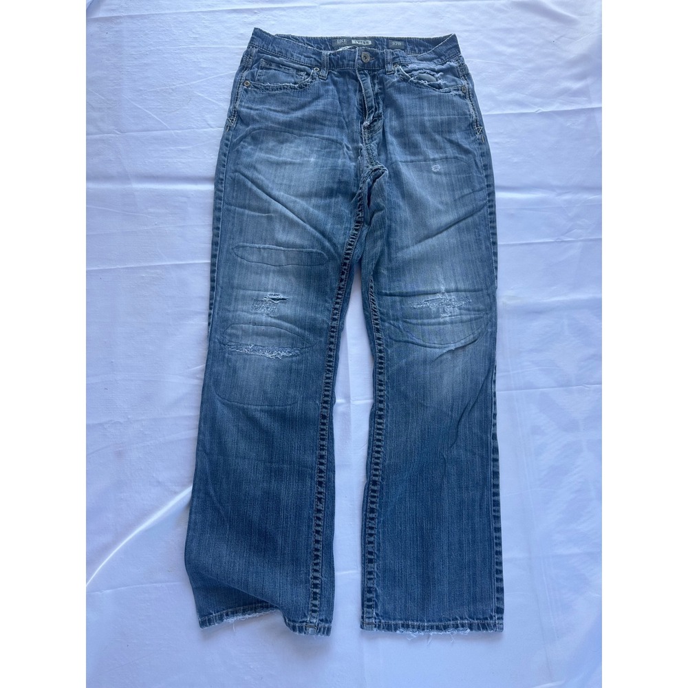 BKE Tyler Straight Leg Distressed Medium Wash Mens Denim Jeans 32R